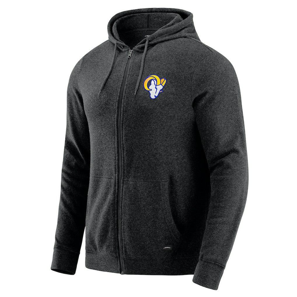 J. Palmer Players Lounge Tri-Blend Full-Zip Hoodie - Los Angeles Rams Hoodies
