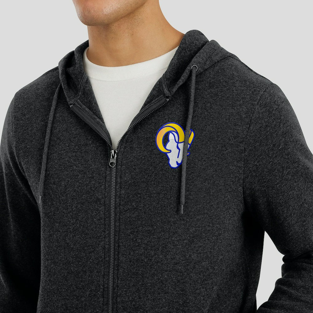 J. Palmer Players Lounge Tri-Blend Full-Zip Hoodie - Los Angeles Rams Hoodies