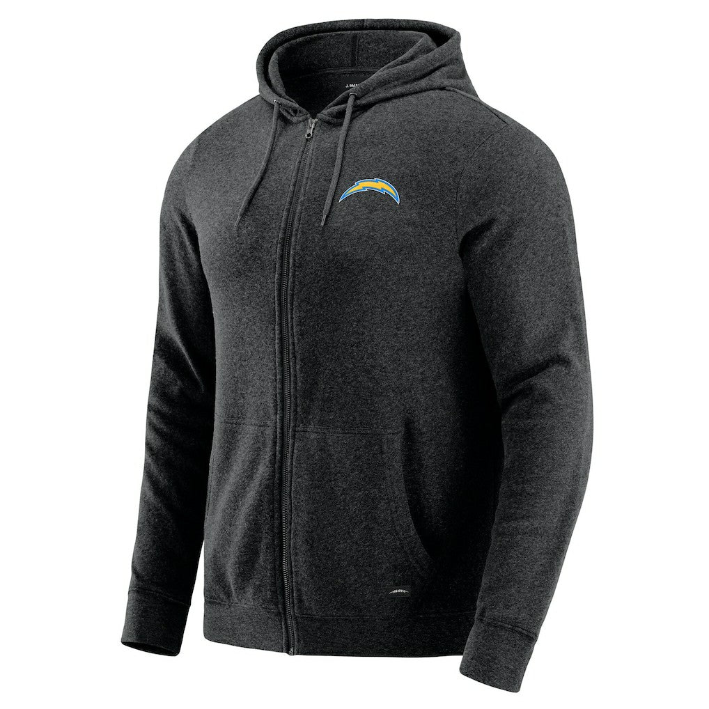 J. Palmer Players Lounge Tri-Blend Full-Zip Hoodie - Los Angeles Chargers Hoodies