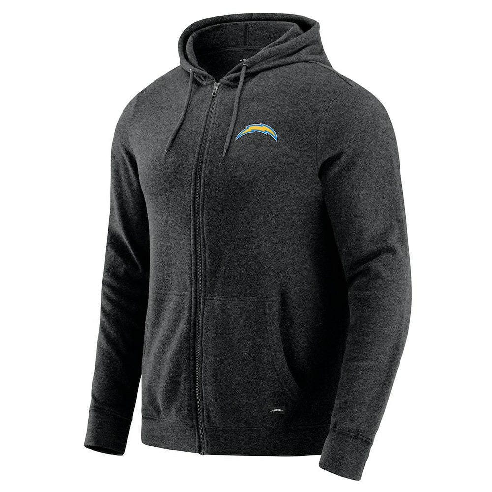 J. Palmer Players Lounge Tri-Blend Full-Zip Hoodie - Los Angeles Chargers Hoodies
