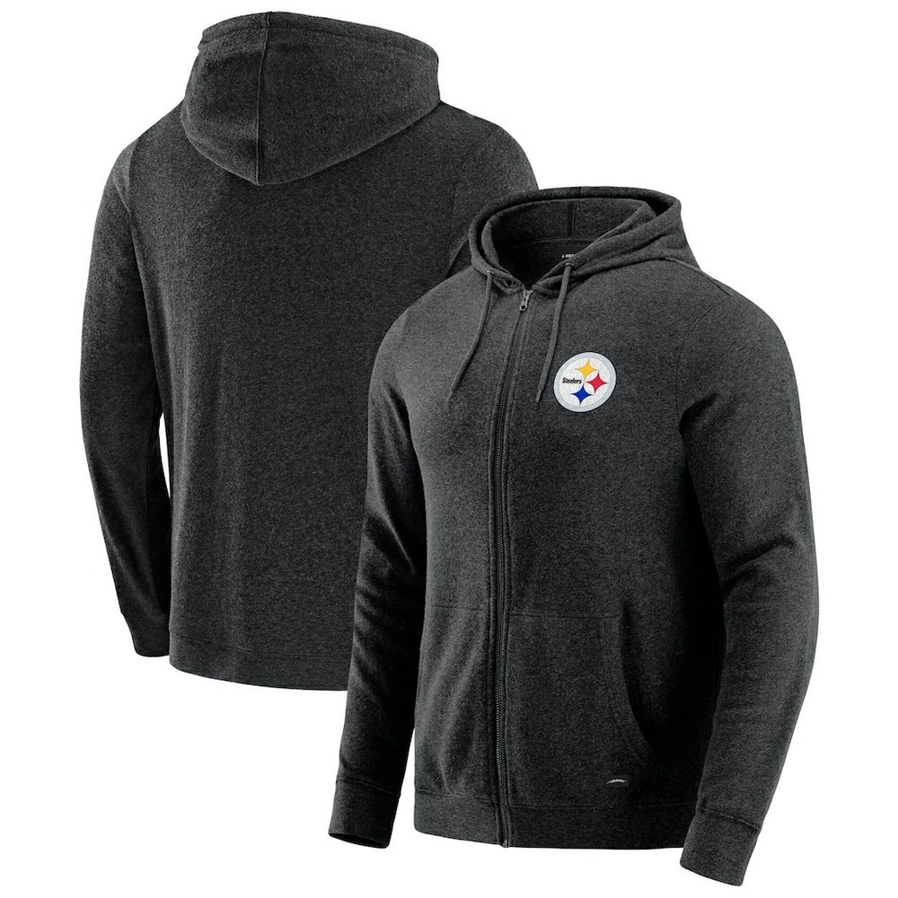 J. Palmer Players Lounge Tri-Blend Full-Zip Hoodie - Pittsburgh Steelers Hoodies