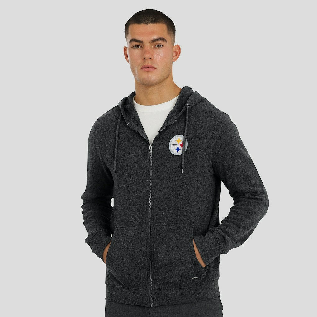 J. Palmer Players Lounge Tri-Blend Full-Zip Hoodie - Pittsburgh Steelers Hoodies