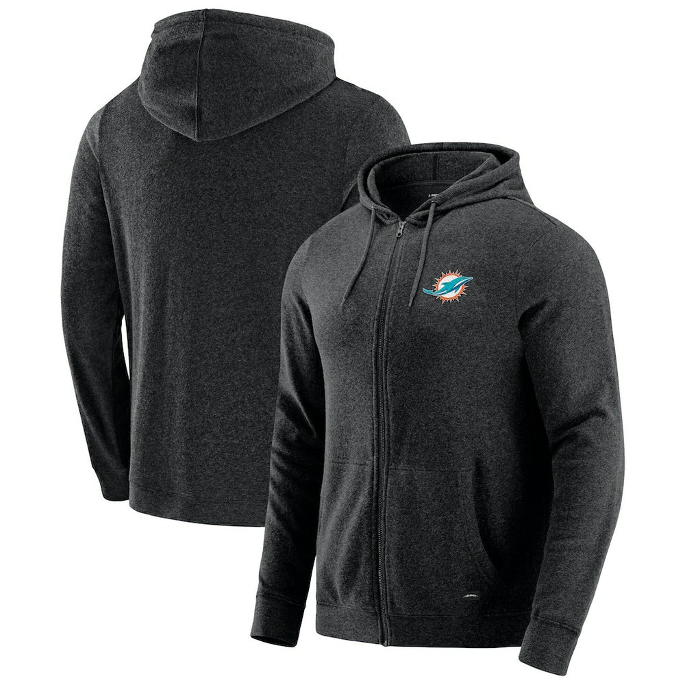 J. Palmer Players Lounge Tri-Blend Full-Zip Hoodie - Miami Dolphins Hoodies