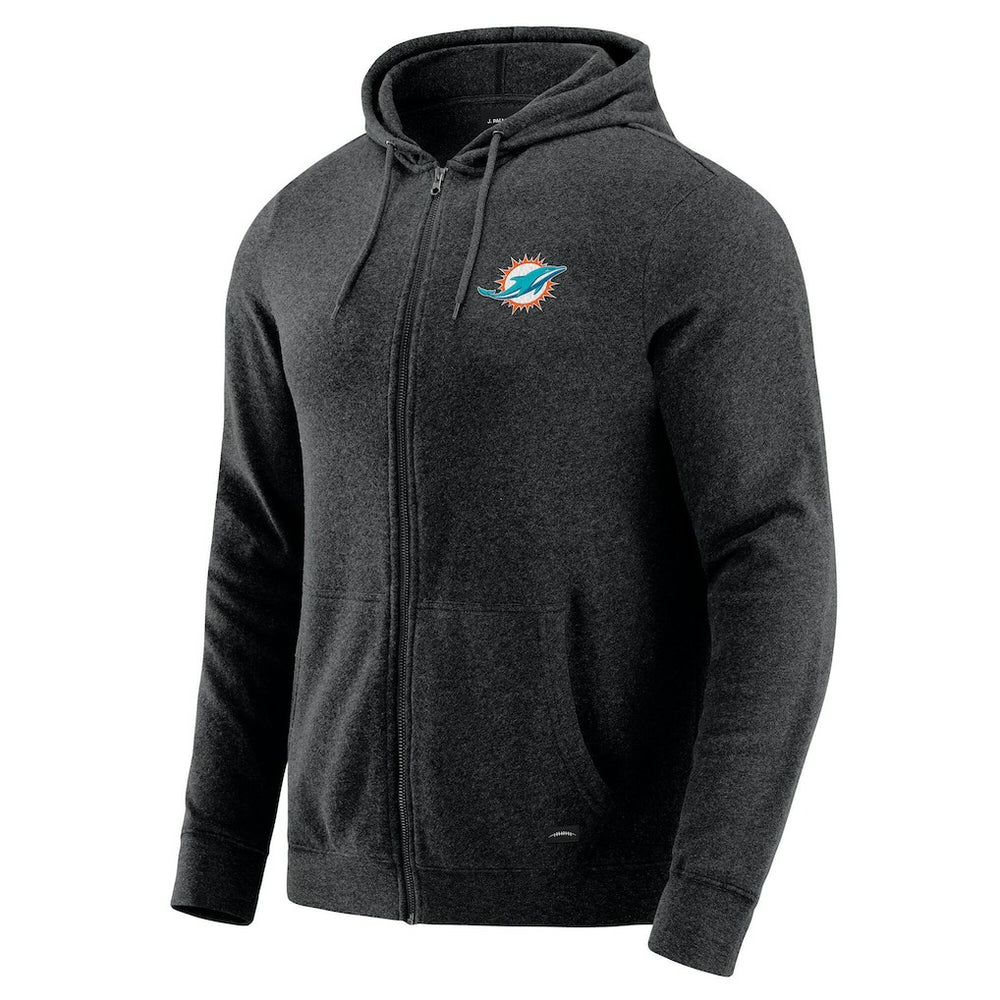 J. Palmer Players Lounge Tri-Blend Full-Zip Hoodie - Miami Dolphins Hoodies