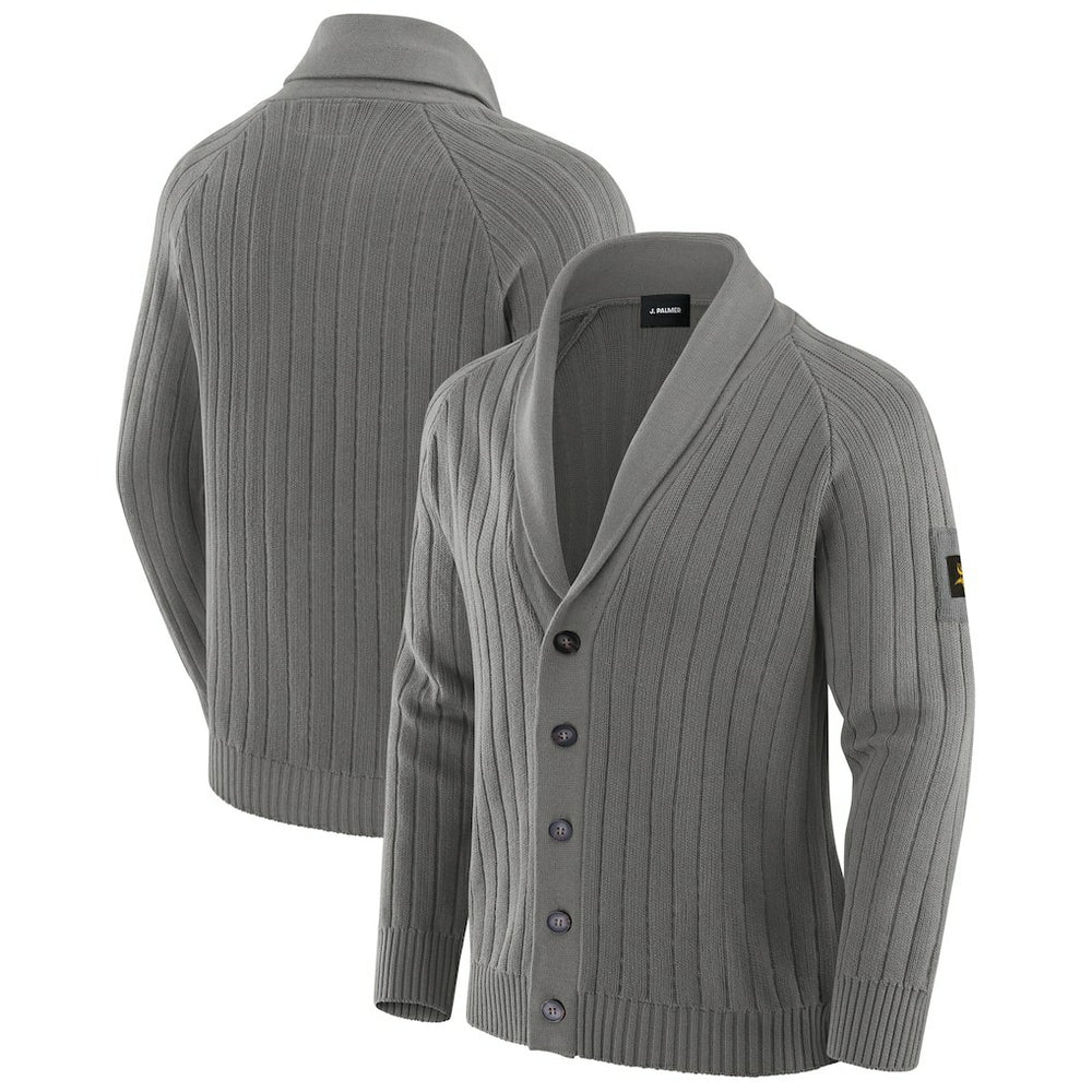 J. Palmer The Playmaker Cardigan Raglan Sweater - Minnesota Vikings