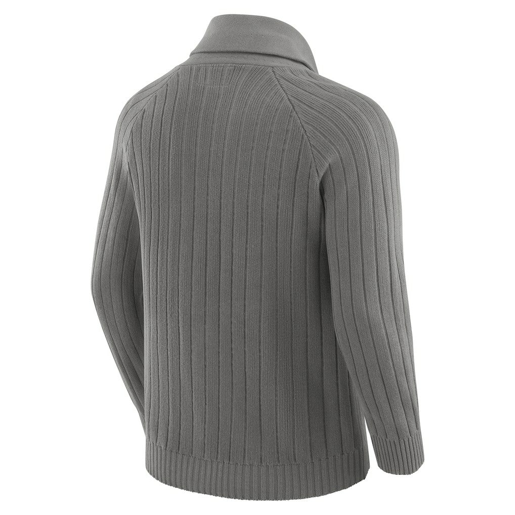 J. Palmer The Playmaker Cardigan Raglan Sweater - Minnesota Vikings