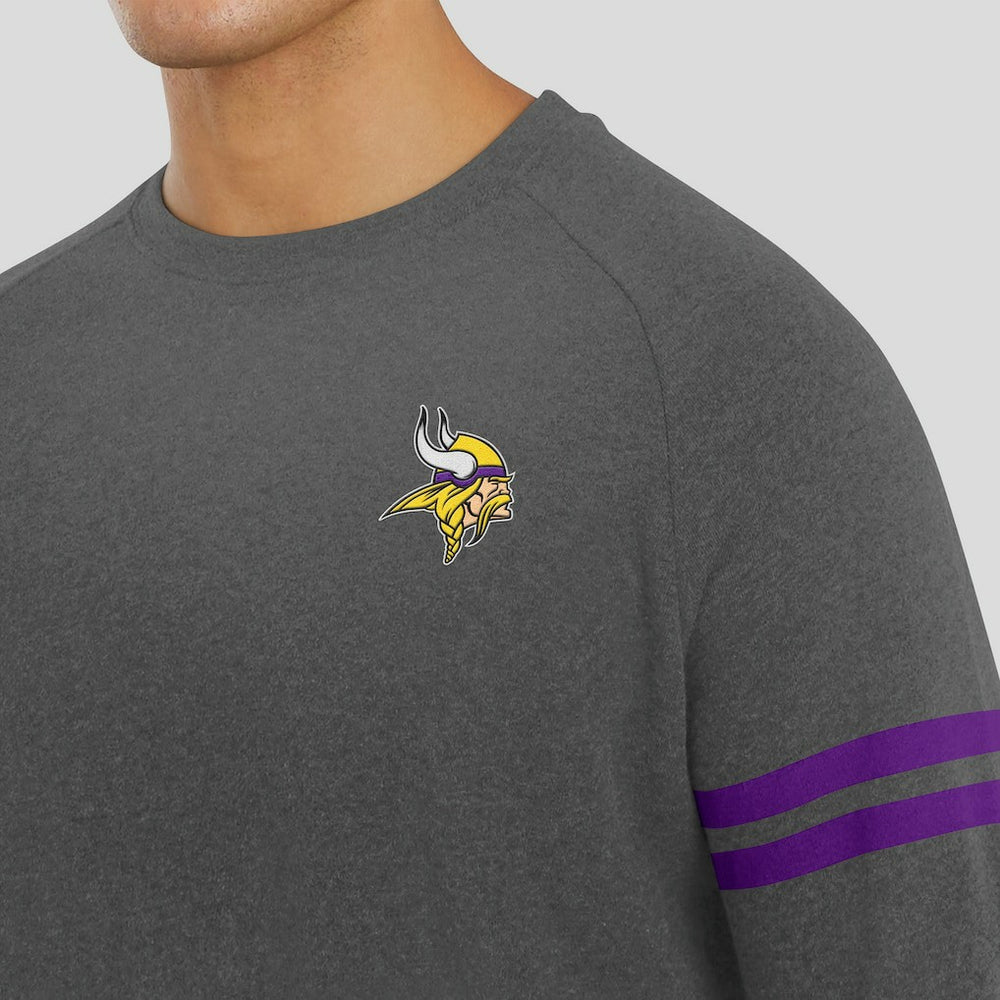 J. Palmer Players Lounge Raglan Tri-Blend Sweatshirt - Minnesota Vikings Sweatshirts