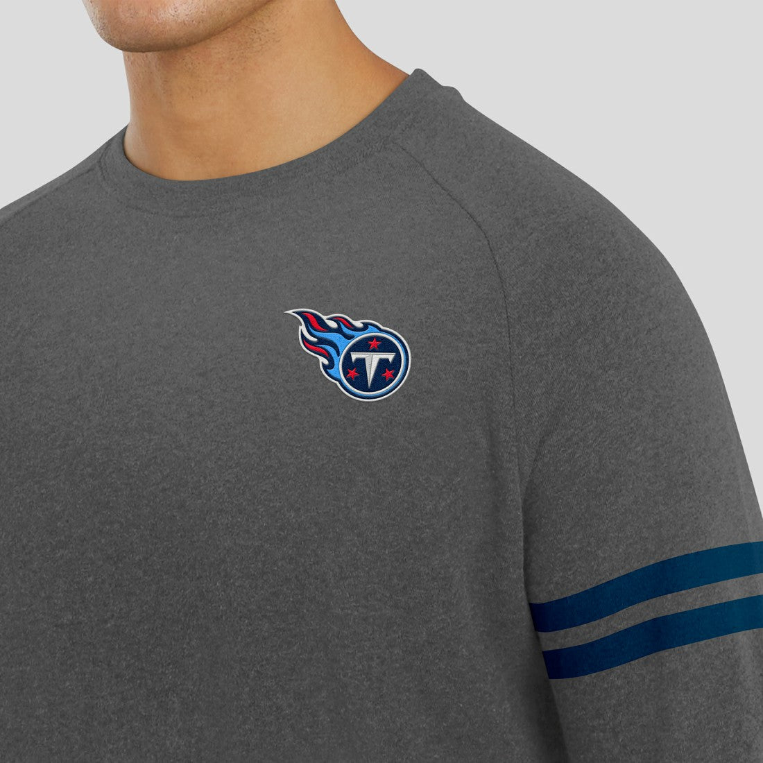 J. Palmer Players Lounge Raglan Tri-Blend Sweatshirt - Tennessee Titans Sweatshirts