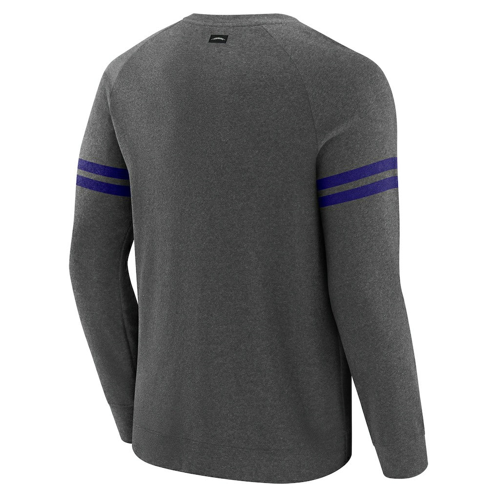 J. Palmer Players Lounge Raglan Tri-Blend Sweatshirt - Baltimore Ravens Sweatshirts