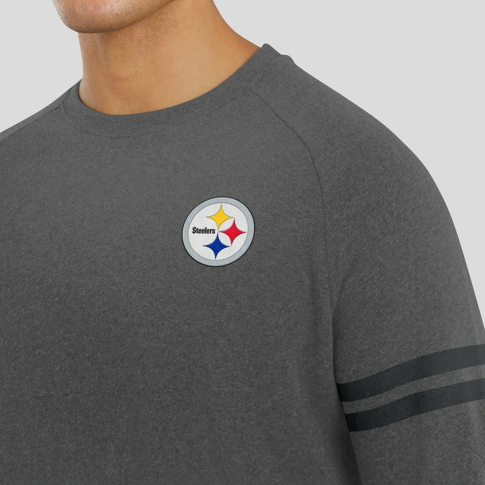 J. Palmer Players Lounge Raglan Tri-Blend Sweatshirt - Pittsburgh Steelers Sweatshirts