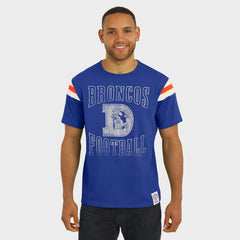 Darius Rucker Collection Distressed Throwback Shoulder Stripe T-Shirt - Denver Broncos T-shirts