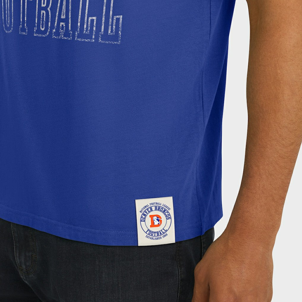 Darius Rucker Collection Distressed Throwback Shoulder Stripe T-Shirt - Denver Broncos T-shirts