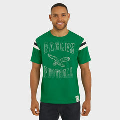 Darius Rucker Collection Distressed Throwback Shoulder Stripe T-Shirt - Philadelphia Eagles T-shirts
