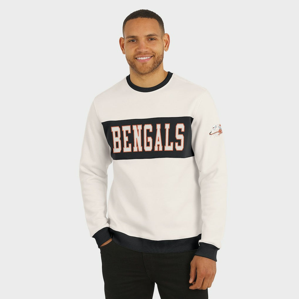 Darius Rucker Collection Colorblock Pullover Sweatshirt - Cincinnati Bengals Pullover