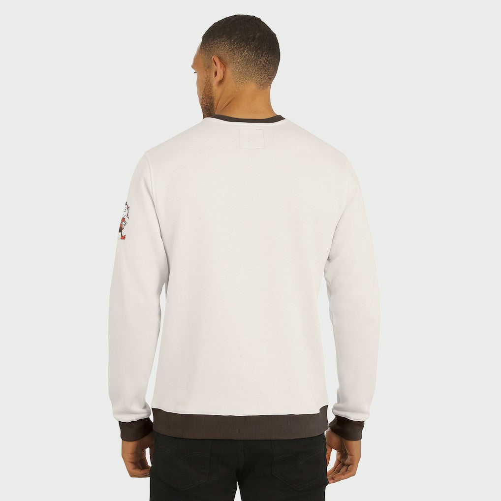 Darius Rucker Collection Colorblock Pullover Sweatshirt - Cleveland Browns Pullover