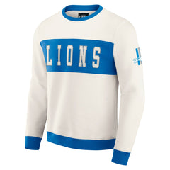 Darius Rucker Collection Colorblock Pullover Sweatshirt - Detroit Lions Pullover