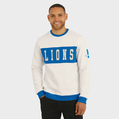 Darius Rucker Collection Colorblock Pullover Sweatshirt - Detroit Lions Pullover
