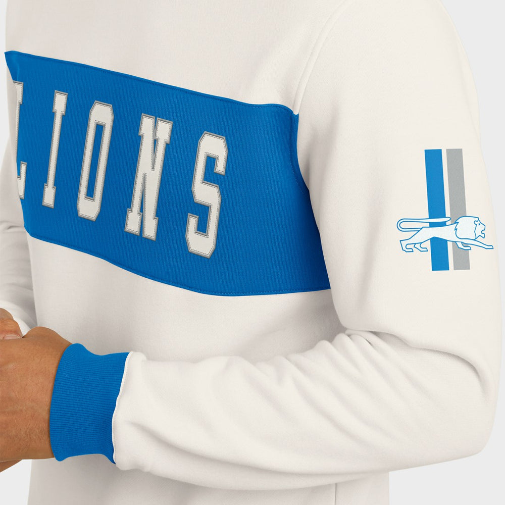 Darius Rucker Collection Colorblock Pullover Sweatshirt - Detroit Lions Pullover