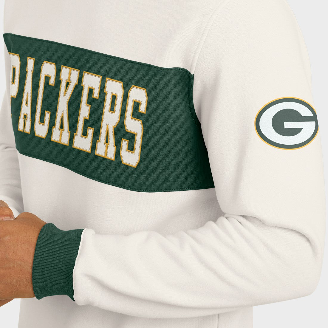 Darius Rucker Collection Colorblock Pullover Sweatshirt - Green Bay Packers Pullover