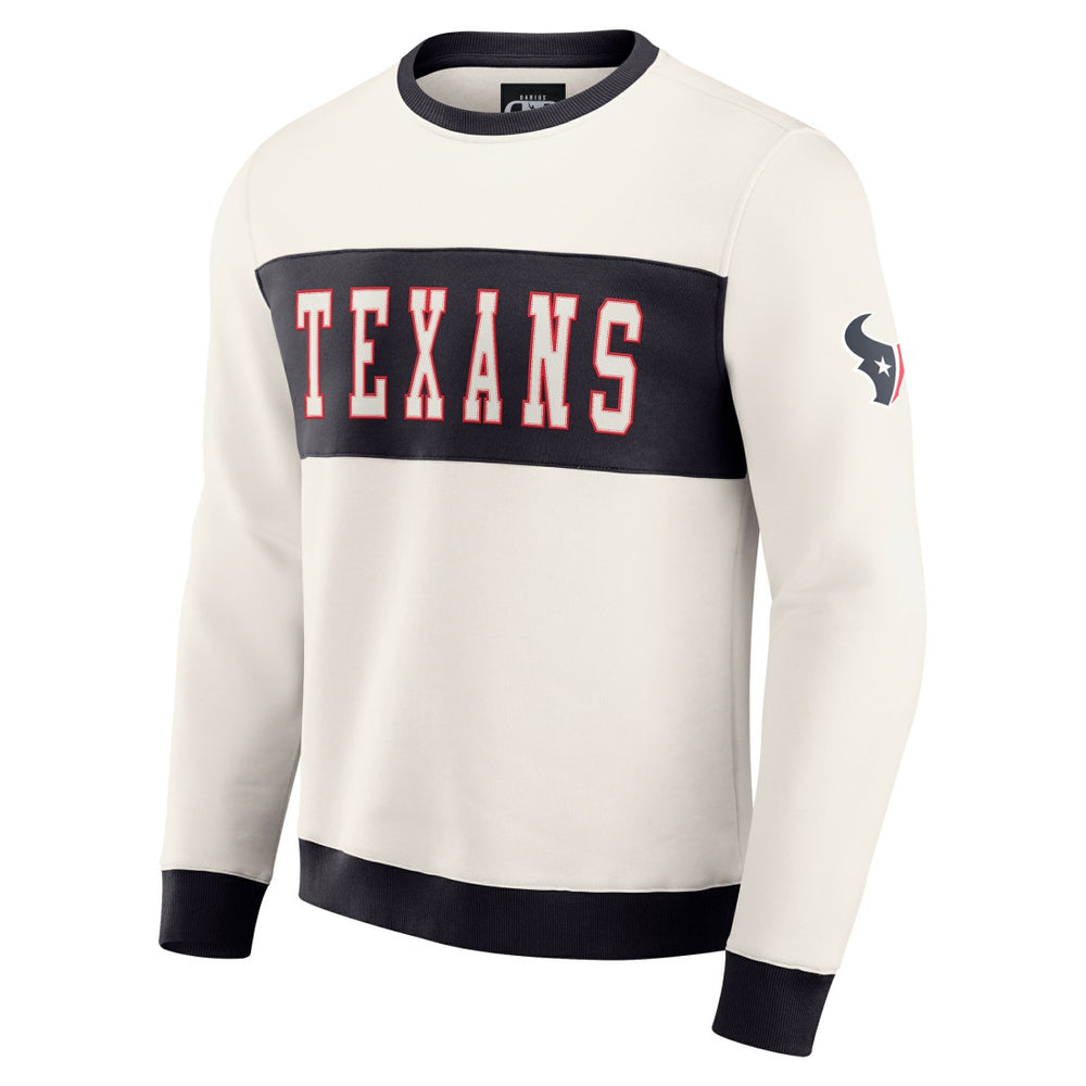 Darius Rucker Collection Colorblock Pullover Sweatshirt - Houston Texans Pullover
