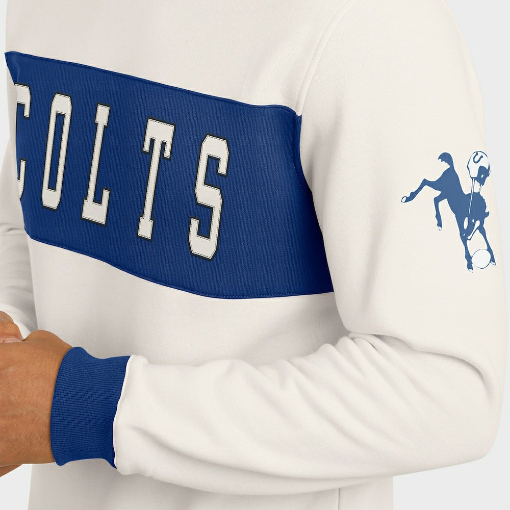 Darius Rucker Collection Colorblock Pullover Sweatshirt - Indianapolis Colts Pullover