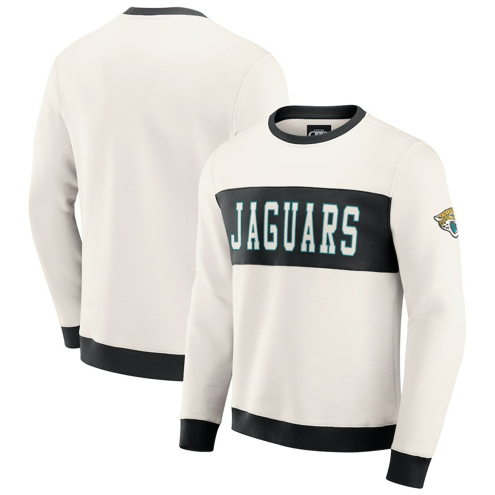 Darius Rucker Collection Colorblock Pullover Sweatshirt - Jacksonville Jaguars Pullover