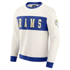 Darius Rucker Collection Colorblock Pullover Sweatshirt - Los Angeles Rams Pullover
