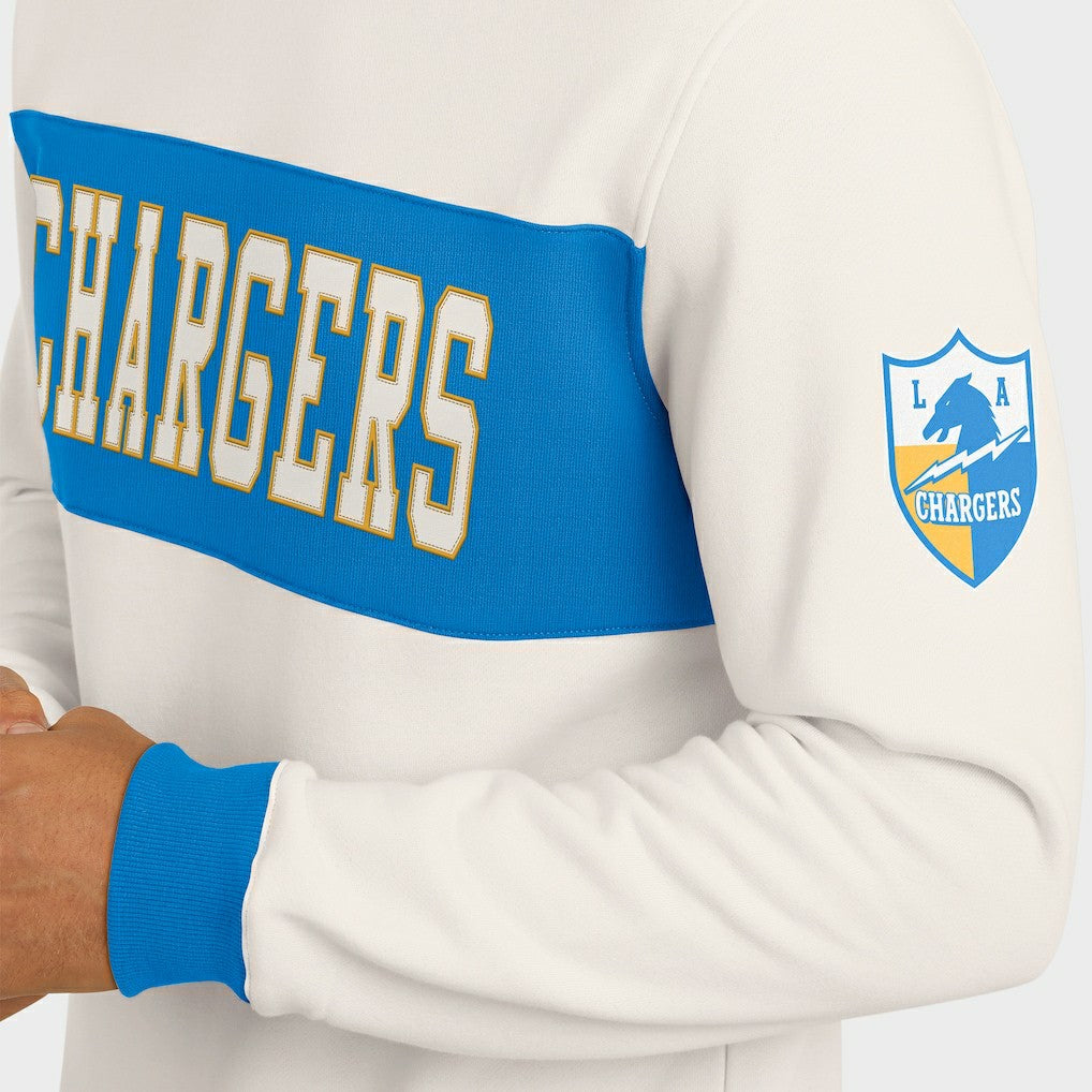 Darius Rucker Collection Colorblock Pullover Sweatshirt - Los Angeles Chargers Pullover