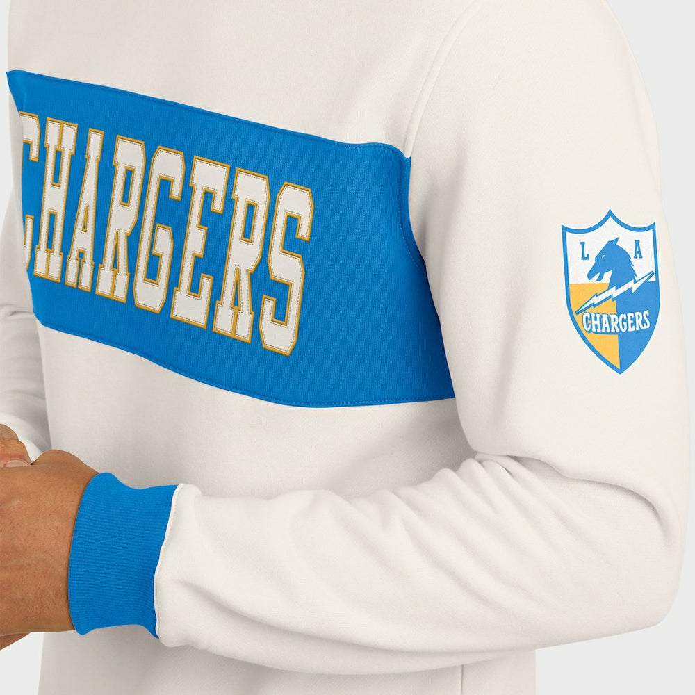 Darius Rucker Collection Colorblock Pullover Sweatshirt - Los Angeles Chargers Pullover