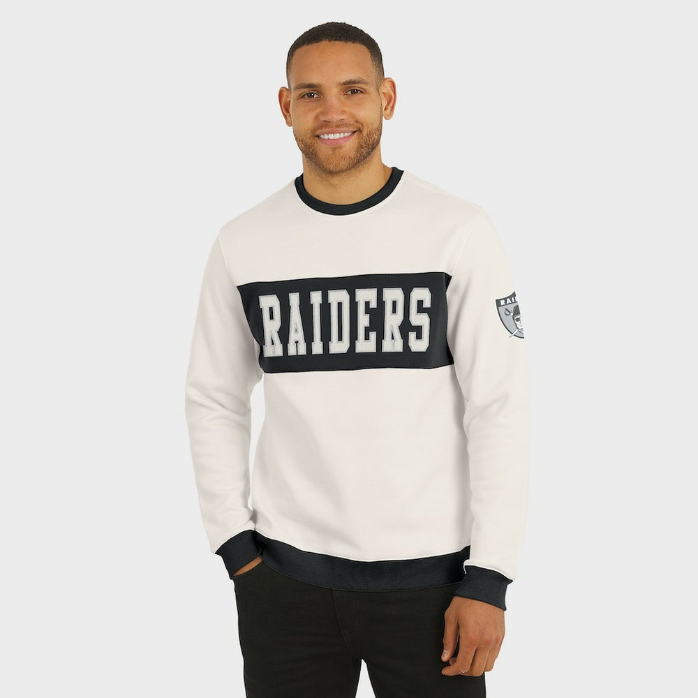Darius Rucker Collection Colorblock Pullover Sweatshirt - Las Vegas Raiders Pullover