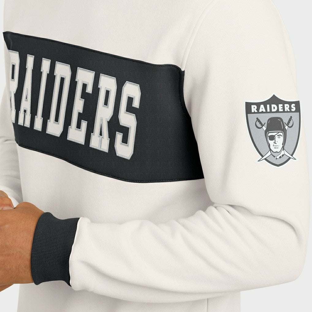 Darius Rucker Collection Colorblock Pullover Sweatshirt - Las Vegas Raiders Pullover