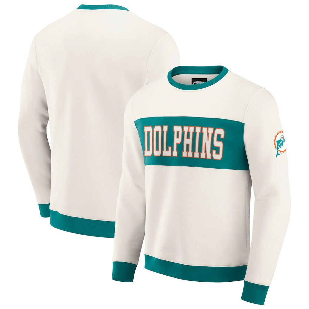 Darius Rucker Collection Colorblock Pullover Sweatshirt - Miami Dolphins Pullover