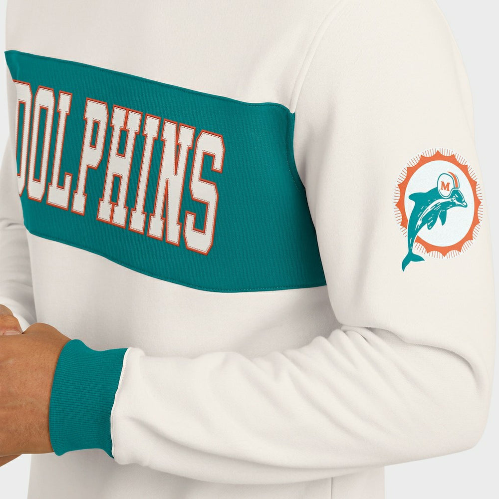 Darius Rucker Collection Colorblock Pullover Sweatshirt - Miami Dolphins Pullover