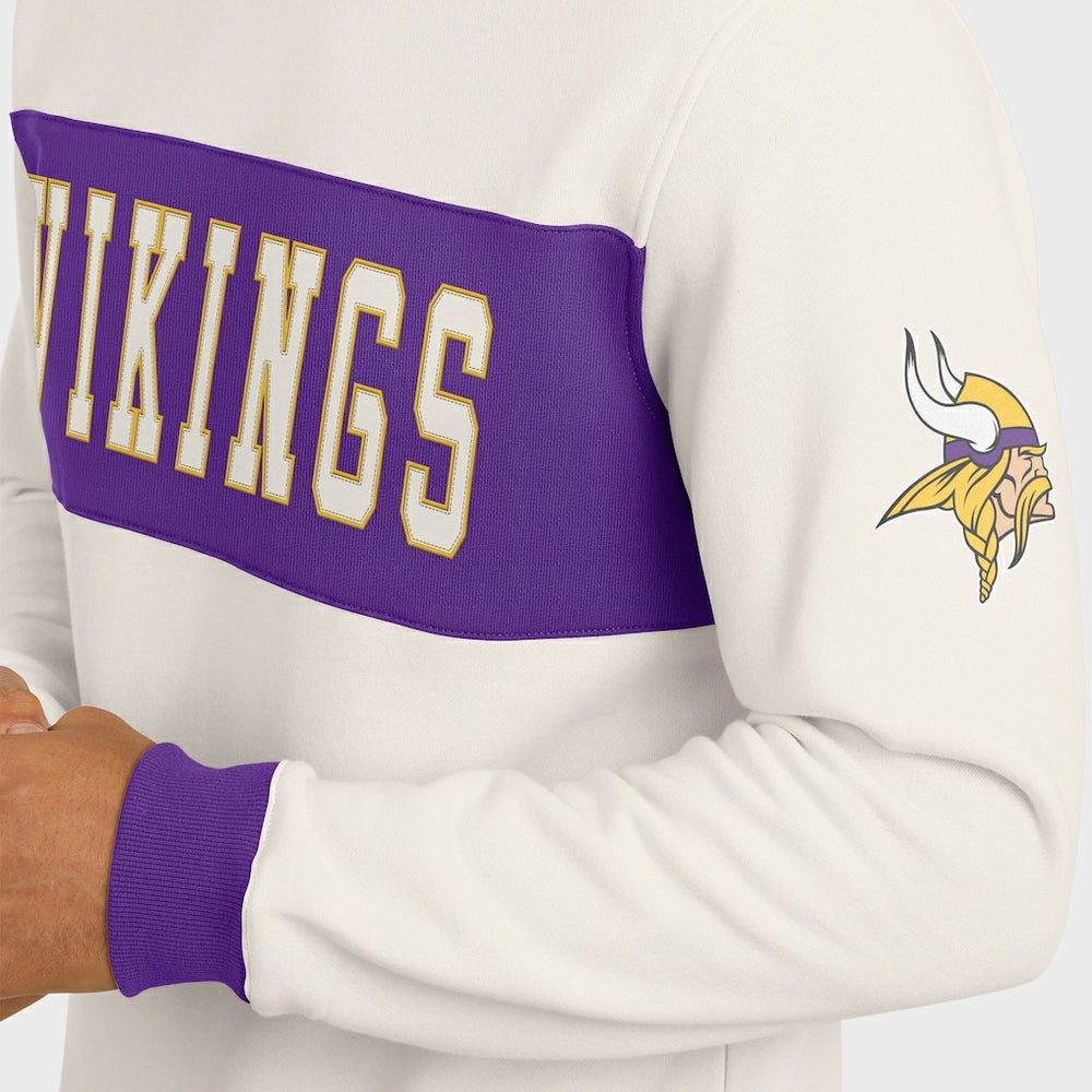 Darius Rucker Collection Colorblock Pullover Sweatshirt - Minnesota Vikings Pullover