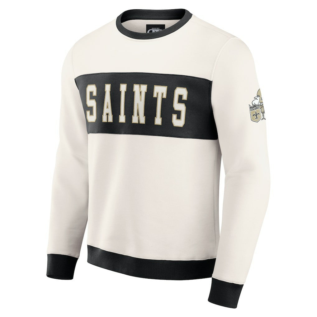 Darius Rucker Collection Colorblock Pullover Sweatshirt - New Orleans Saints Pullover