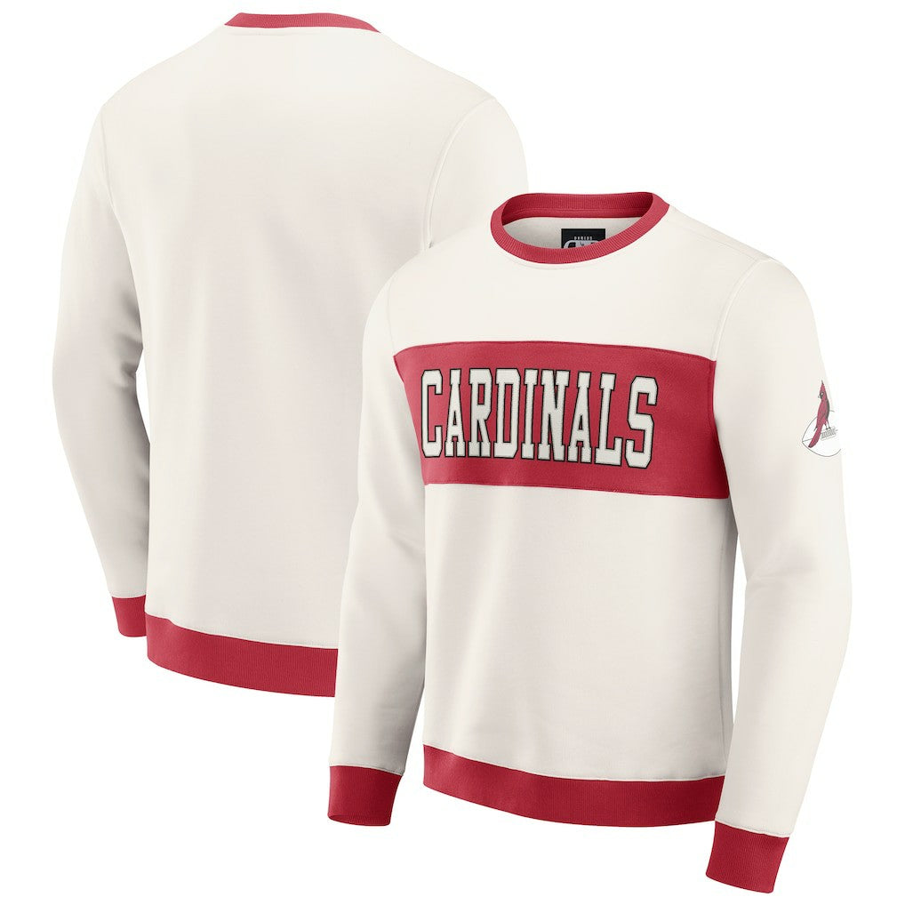 Darius Rucker Collection Colorblock Pullover Sweatshirt - Arizona Cardinals Pullover