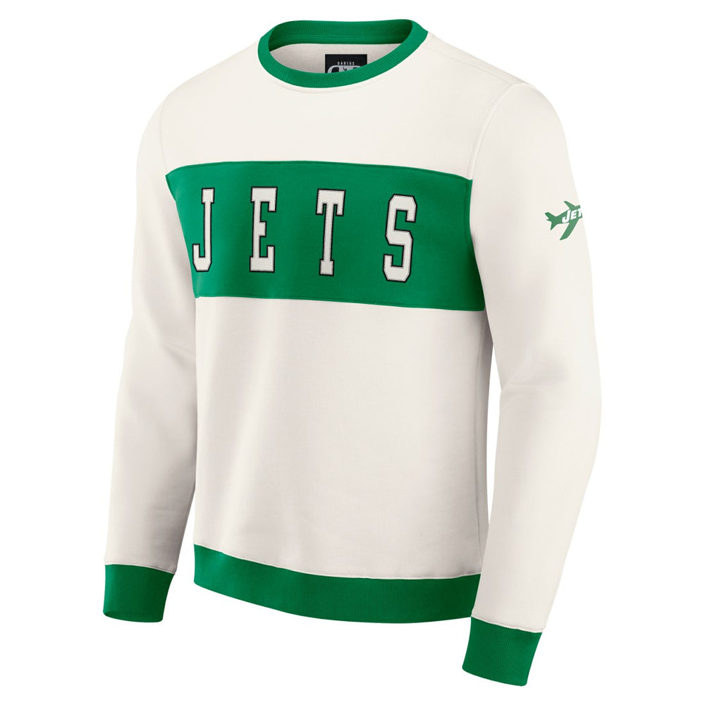 Darius Rucker Collection Colorblock Pullover Sweatshirt - New York Jets Pullover