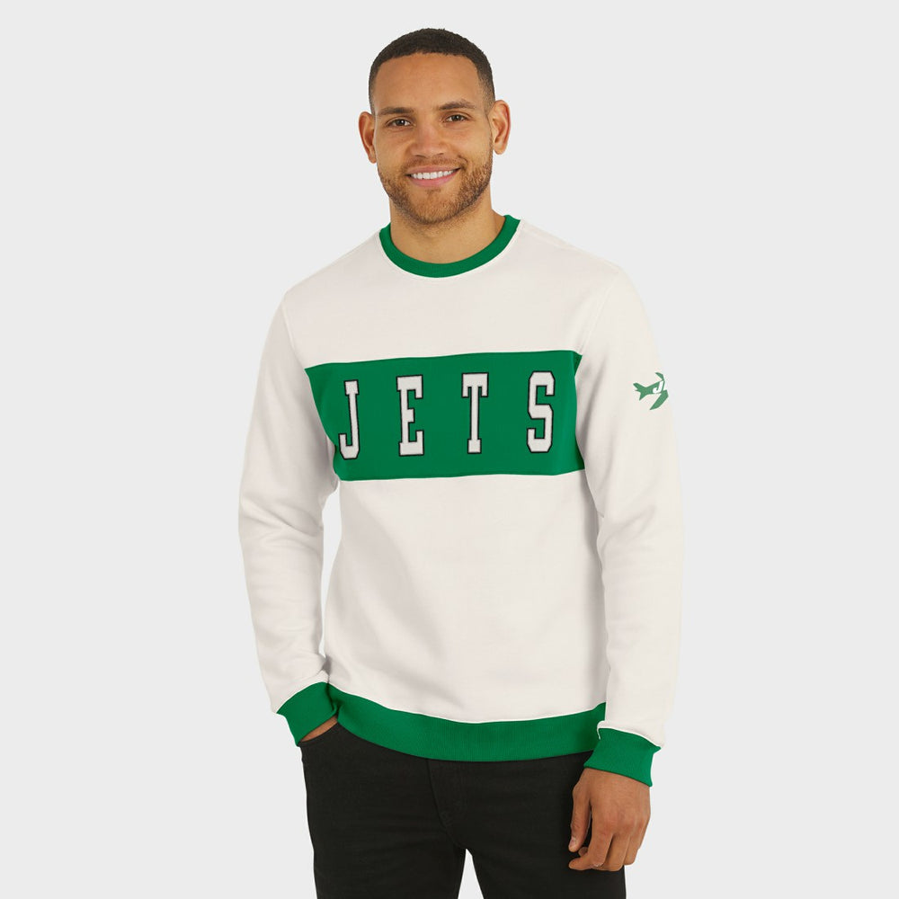 Darius Rucker Collection Colorblock Pullover Sweatshirt - New York Jets Pullover