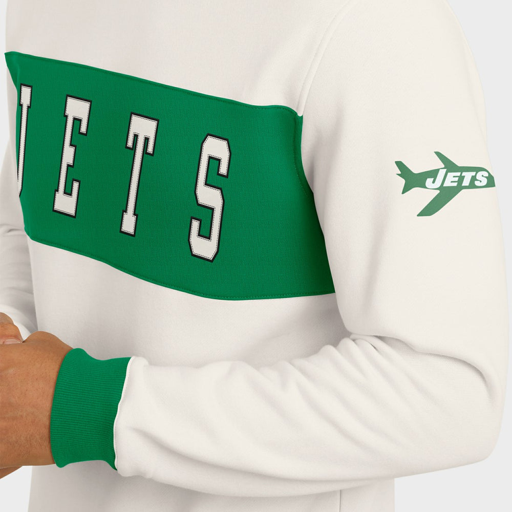 Darius Rucker Collection Colorblock Pullover Sweatshirt - New York Jets Pullover