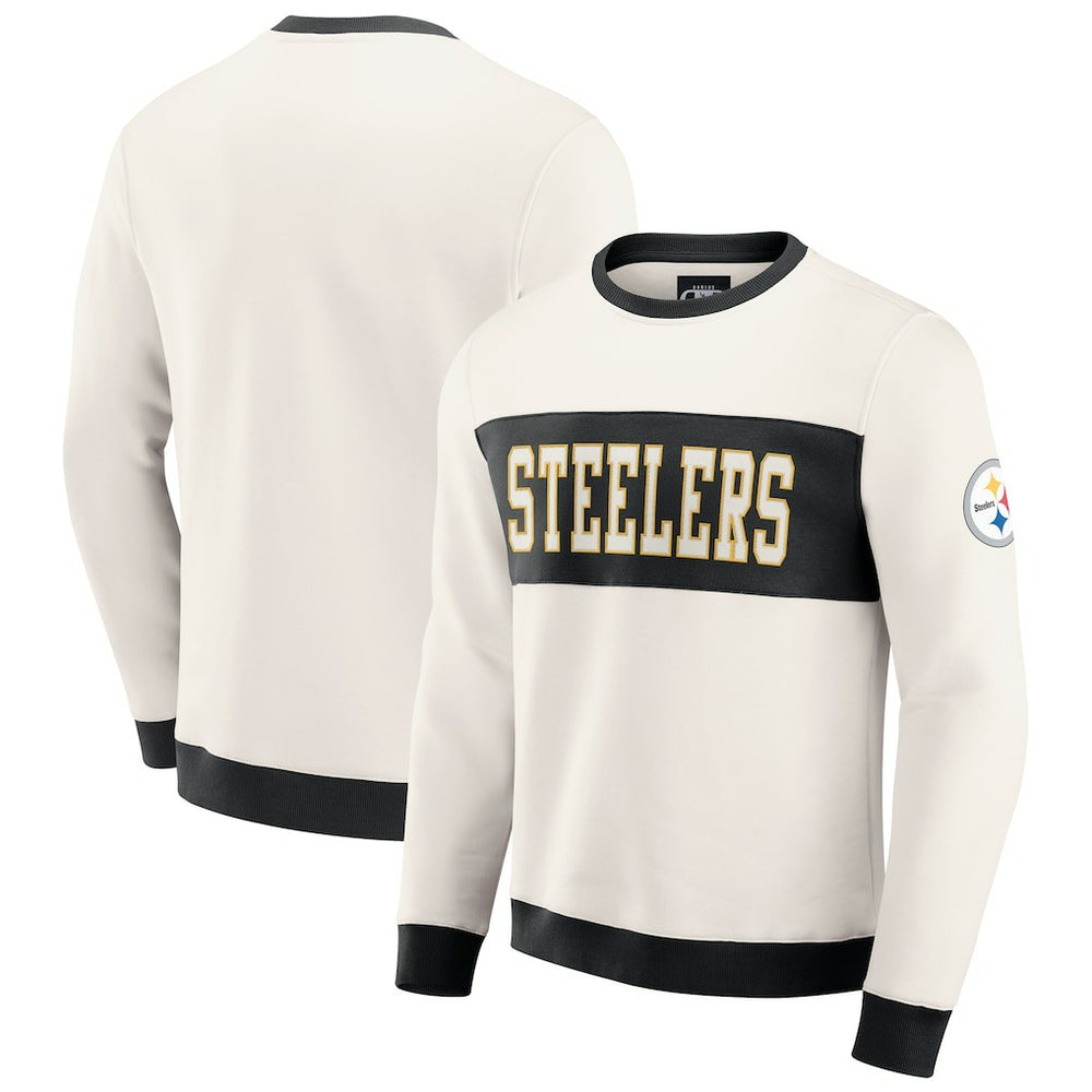 Darius Rucker Collection Colorblock Pullover Sweatshirt - Pittsburgh Steelers Pullover