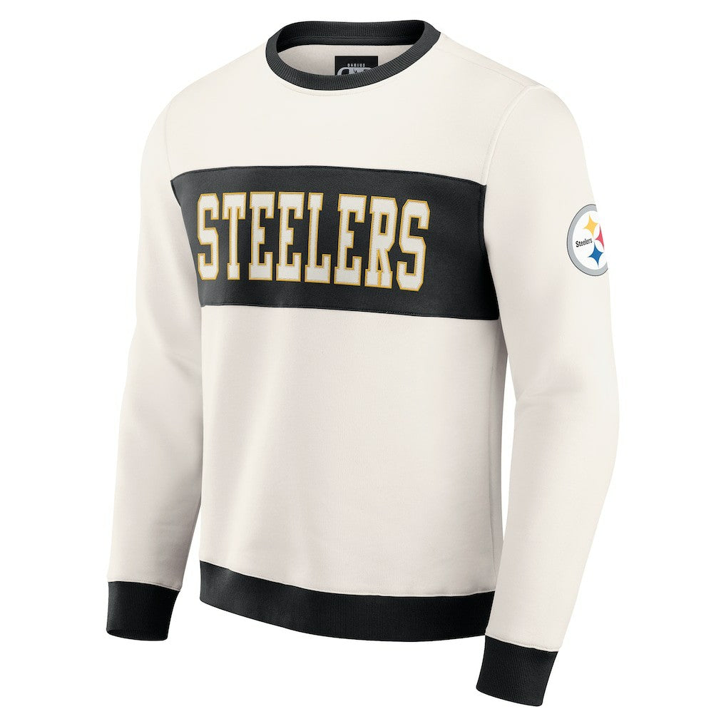 Darius Rucker Collection Colorblock Pullover Sweatshirt - Pittsburgh Steelers Pullover
