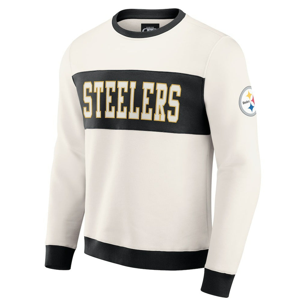 Darius Rucker Collection Colorblock Pullover Sweatshirt - Pittsburgh Steelers Pullover