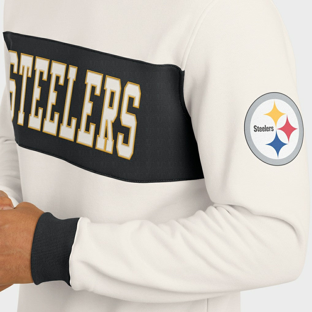 Darius Rucker Collection Colorblock Pullover Sweatshirt - Pittsburgh Steelers Pullover
