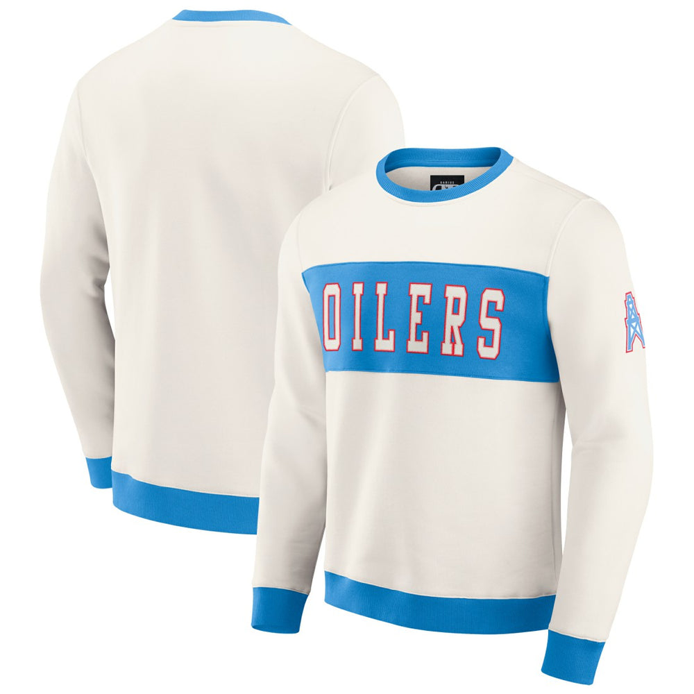 Darius Rucker Collection Colorblock Pullover Sweatshirt - Tennessee Titans Pullover