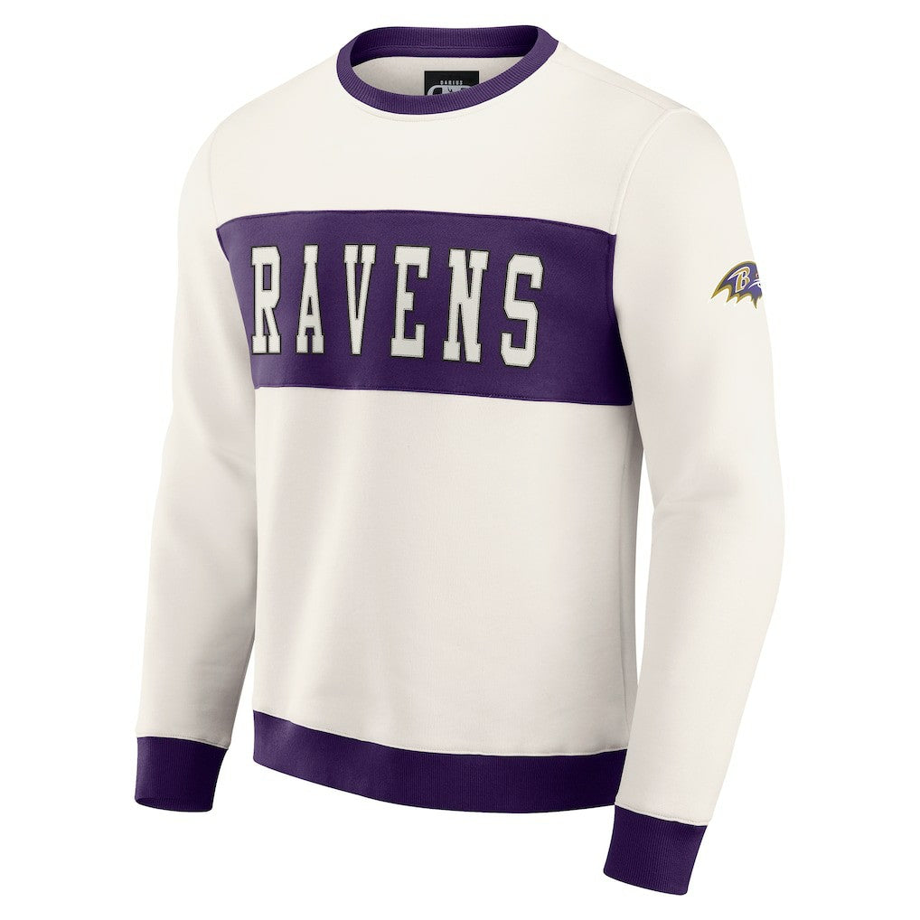 Darius Rucker Collection Colorblock Pullover Sweatshirt - Baltimore Ravens Pullover