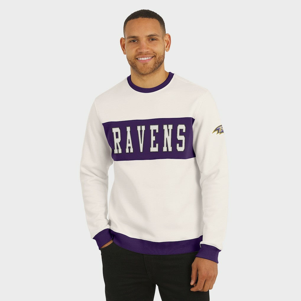 Darius Rucker Collection Colorblock Pullover Sweatshirt - Baltimore Ravens Pullover