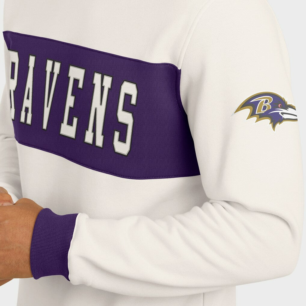Darius Rucker Collection Colorblock Pullover Sweatshirt - Baltimore Ravens Pullover
