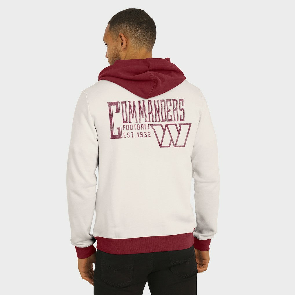 Darius Rucker Collection Distressed Graphics Full-Zip Hoodie - Washington Commanders Hoodies