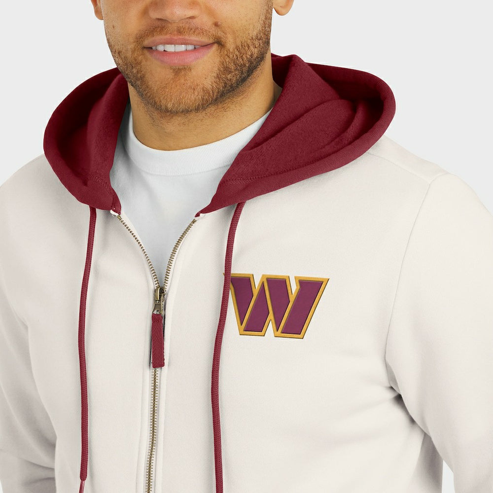 Darius Rucker Collection Distressed Graphics Full-Zip Hoodie - Washington Commanders Hoodies