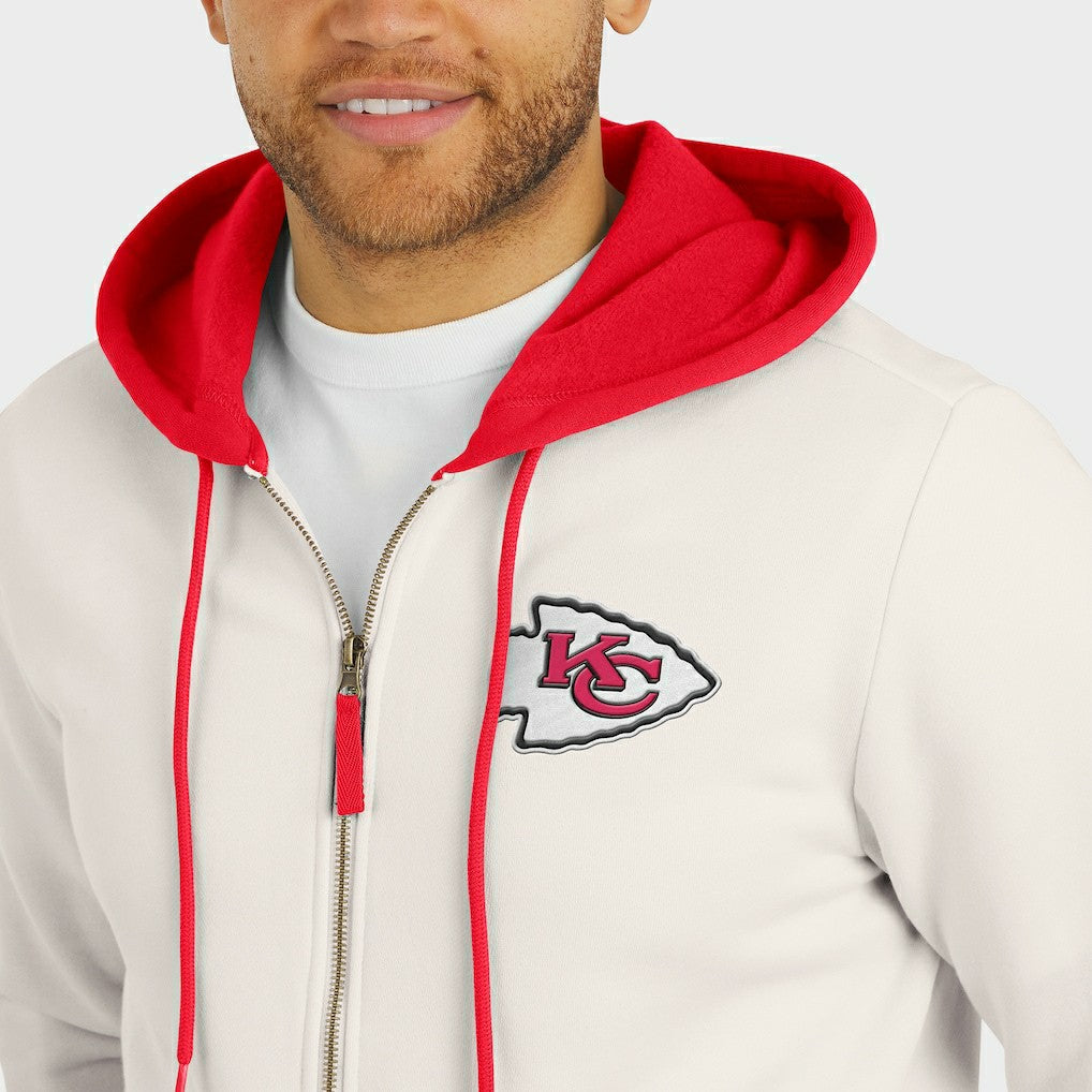 Darius Rucker Collection Distressed Graphics Full-Zip Hoodie - Kansas City Chiefs Hoodies